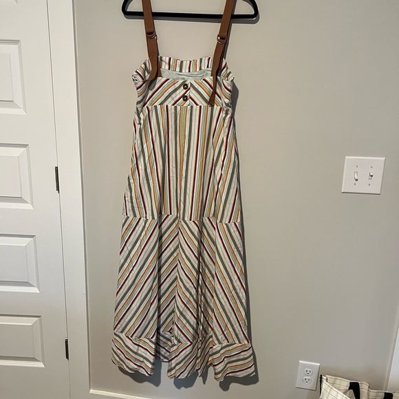 Maeve Square Neck Striped Midi NWT - Picture 8 of 9